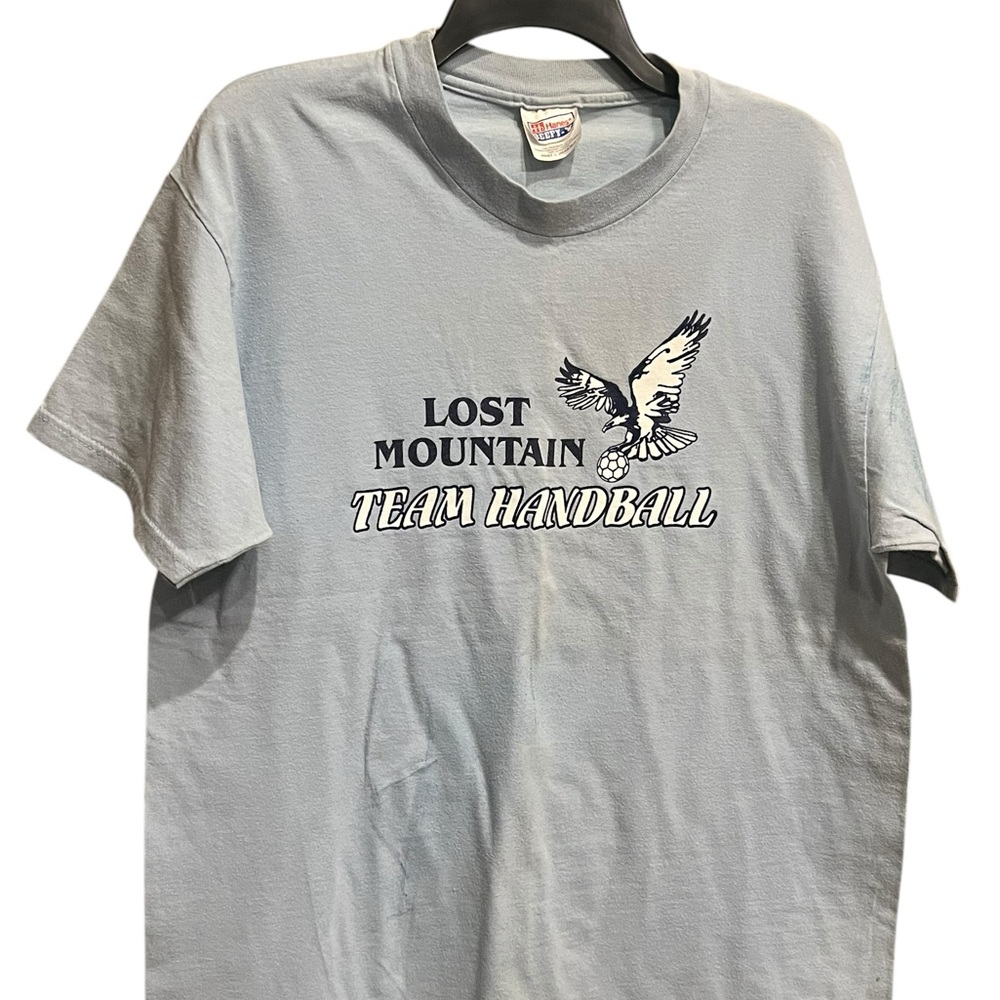 Light blue Short Sleeve Tee with Graphic Design
